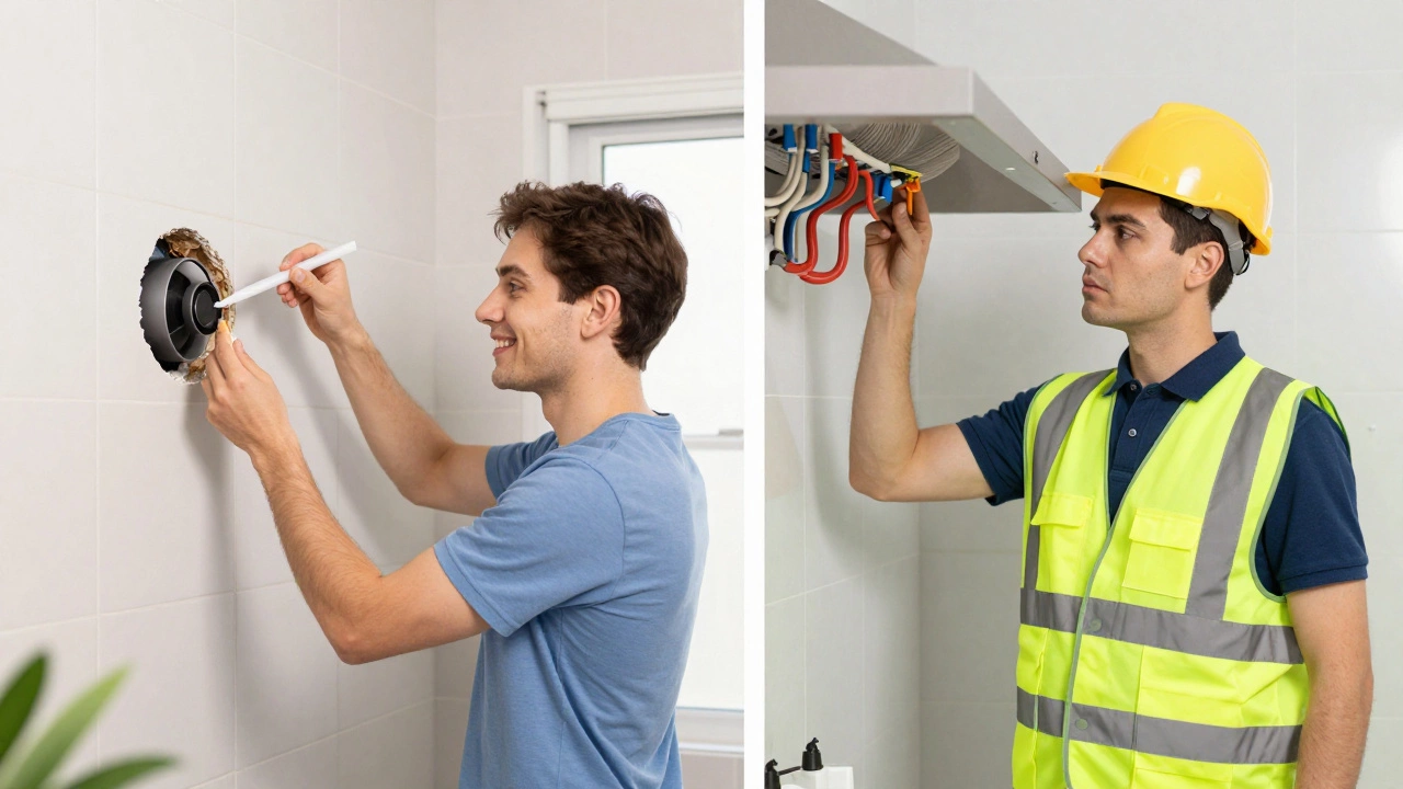 DIY fan swap versus professional electrician inspection