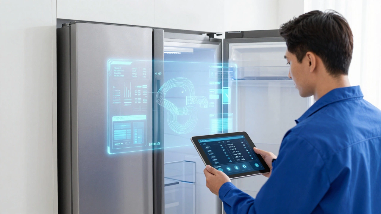 Future smart appliance repair with holographic diagnostics