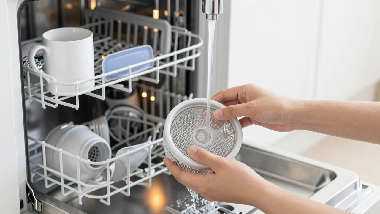 Cleaning dishwasher filter to prevent future issues