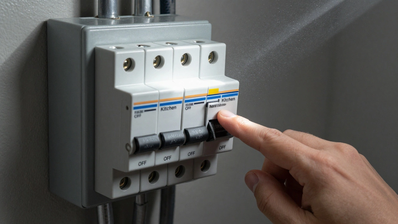 Switching off kitchen circuit breaker for hard reset