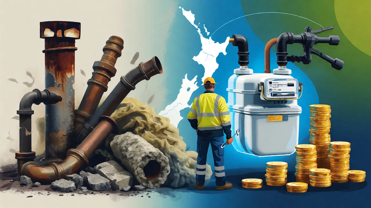 Gasfitter upgrading from old pipes to efficient system